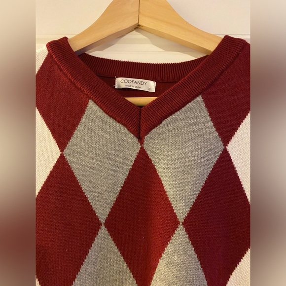 COOFANDY Men's Sleeveless V Neck
Pullover Sweater Slim Fit Casual Argyle
Sweater - Picture 5 of 8